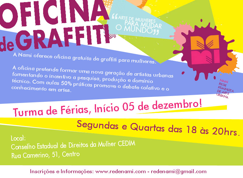 NAMI, graffiti e oficina para mulheres